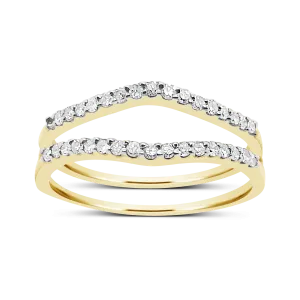 .25CT tw Round Cut 14K Yellow Gold Ring Jacket