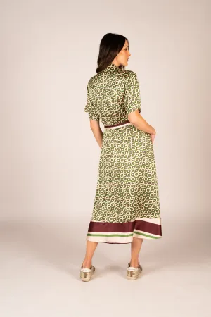 Alessia Shirt Dress - retro border