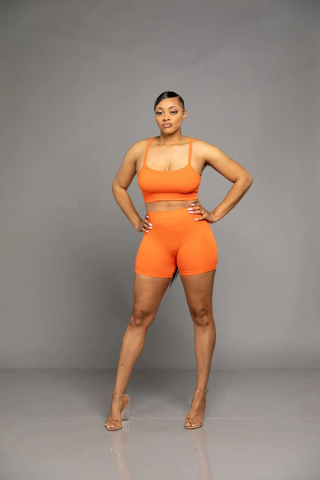 Carmen Seamless Short Set- Orange