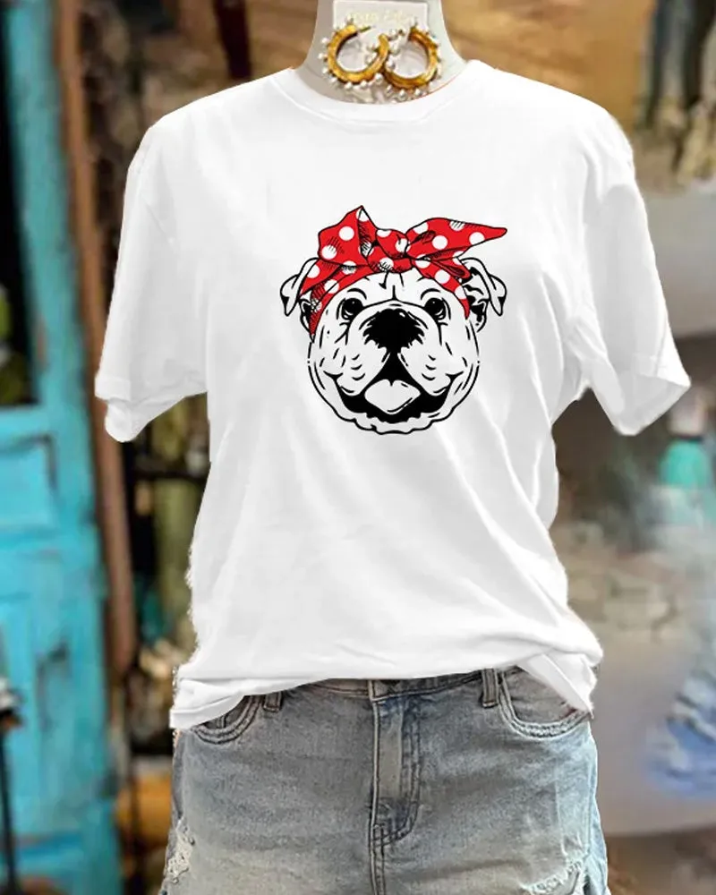 Casual Bandana Bulldog Tee