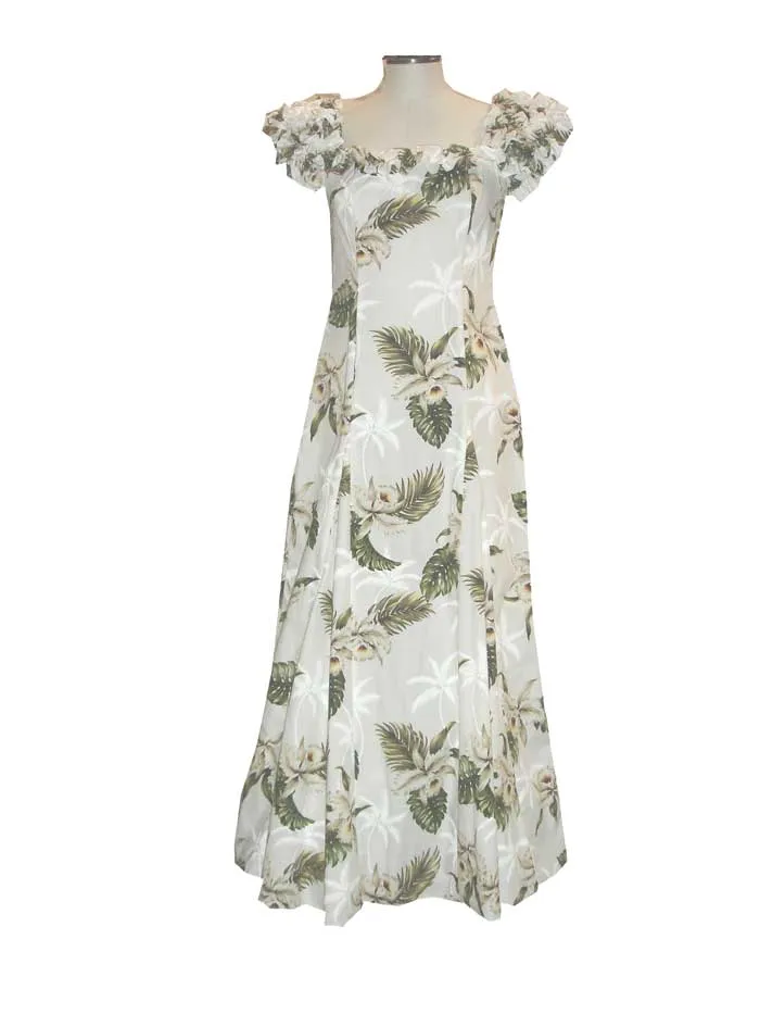 Classic Orchid Hawaiian Muumuu Dress