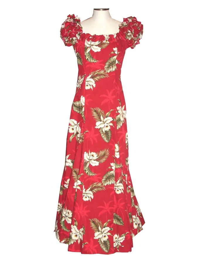 Classic Orchid Hawaiian Muumuu Dress