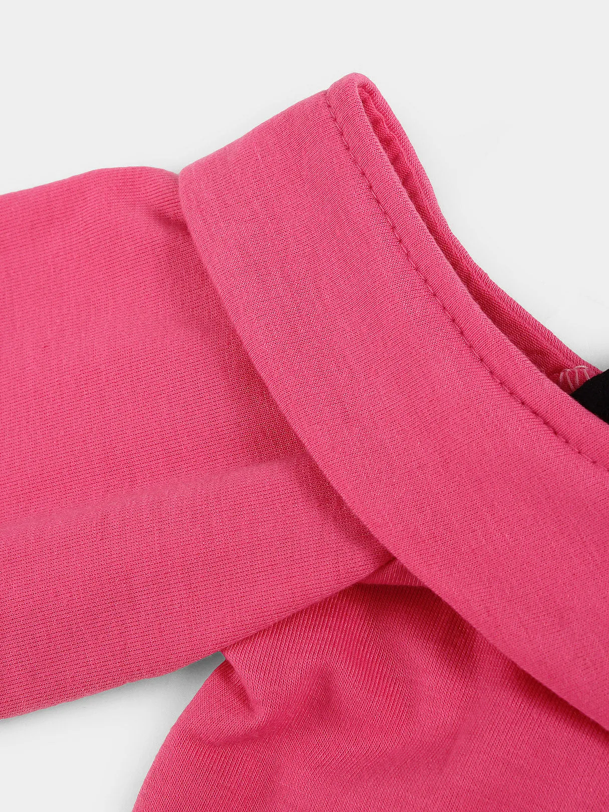 Custom Cold Shoulder Pullover Lace Long Sleeve Pink T-Shirts