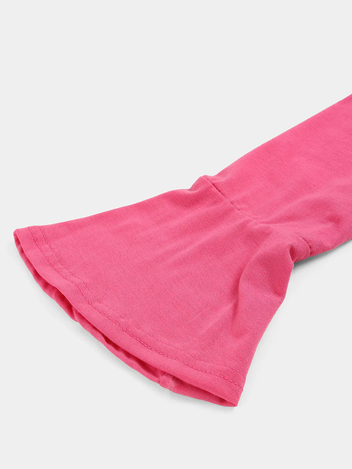 Custom Cold Shoulder Pullover Lace Long Sleeve Pink T-Shirts
