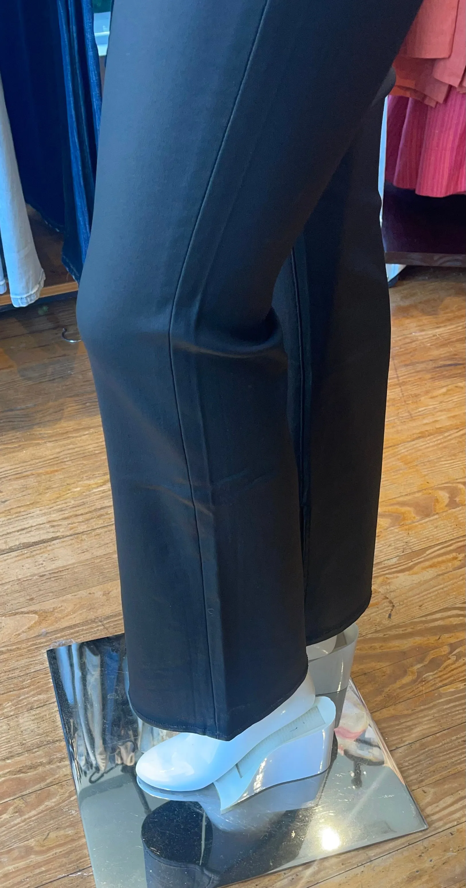 Dear John Denim Black Jaxtyn Coated Crop Flare Jean