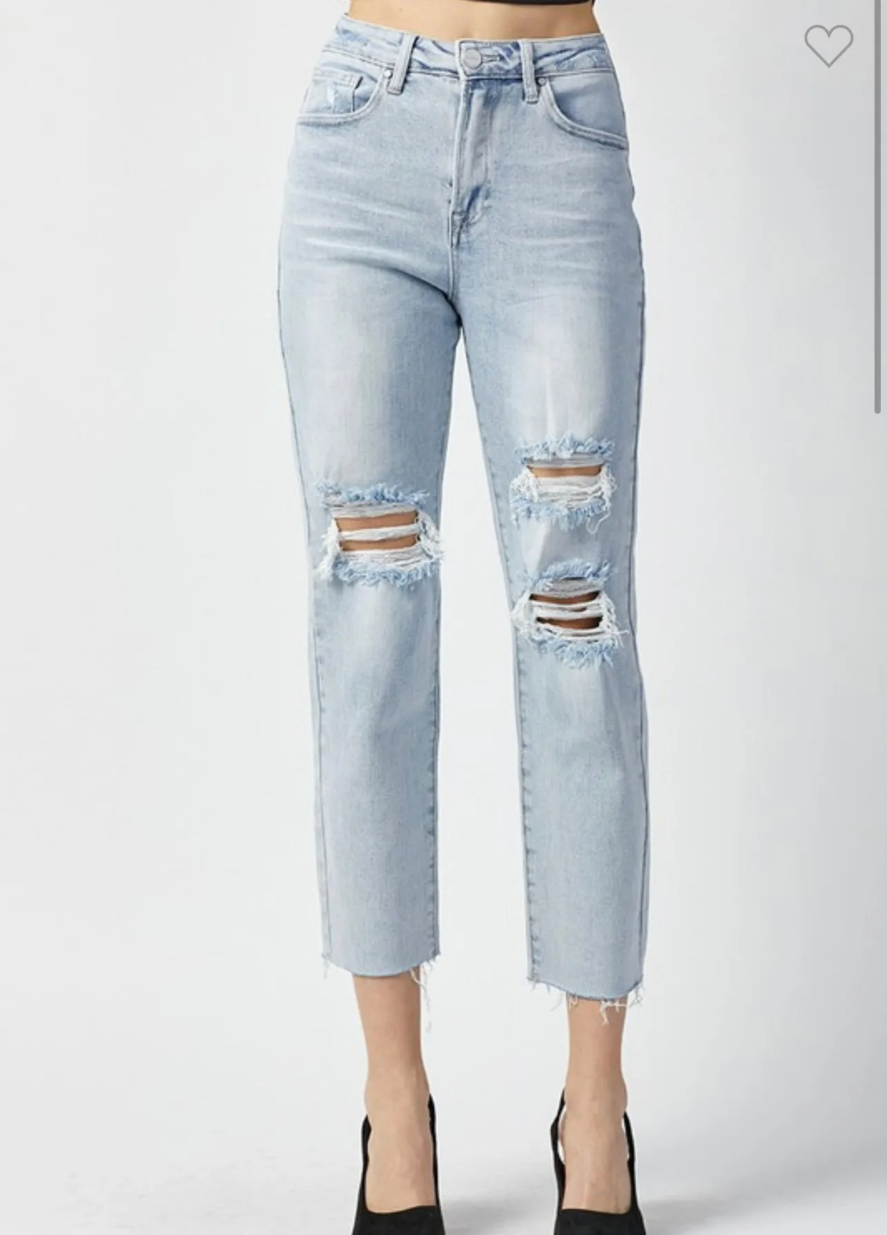 Flap Pocket Stretch Boyfriend Jeans