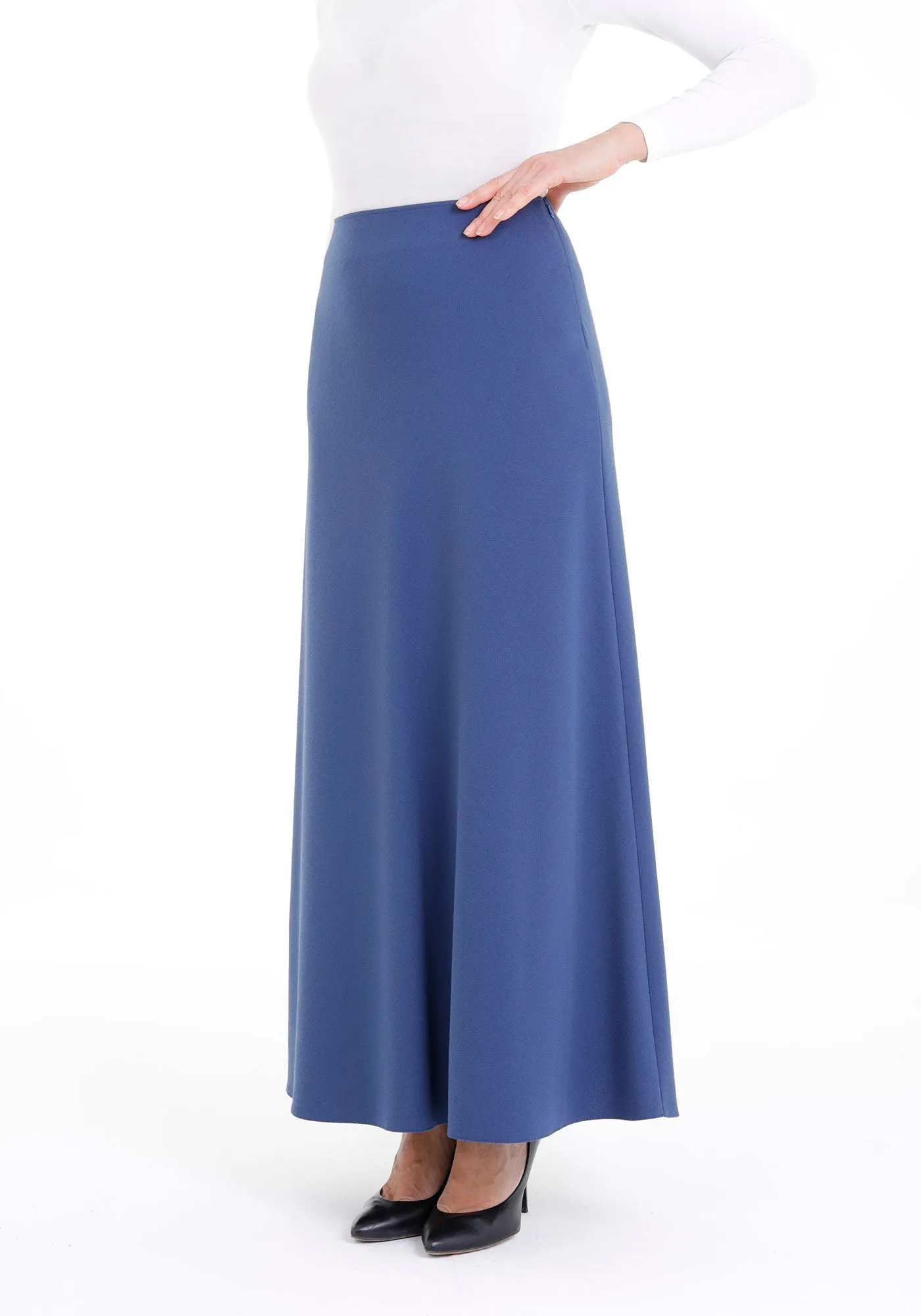 Indigo A-Line Style Comfy Maxi Dress Skirt