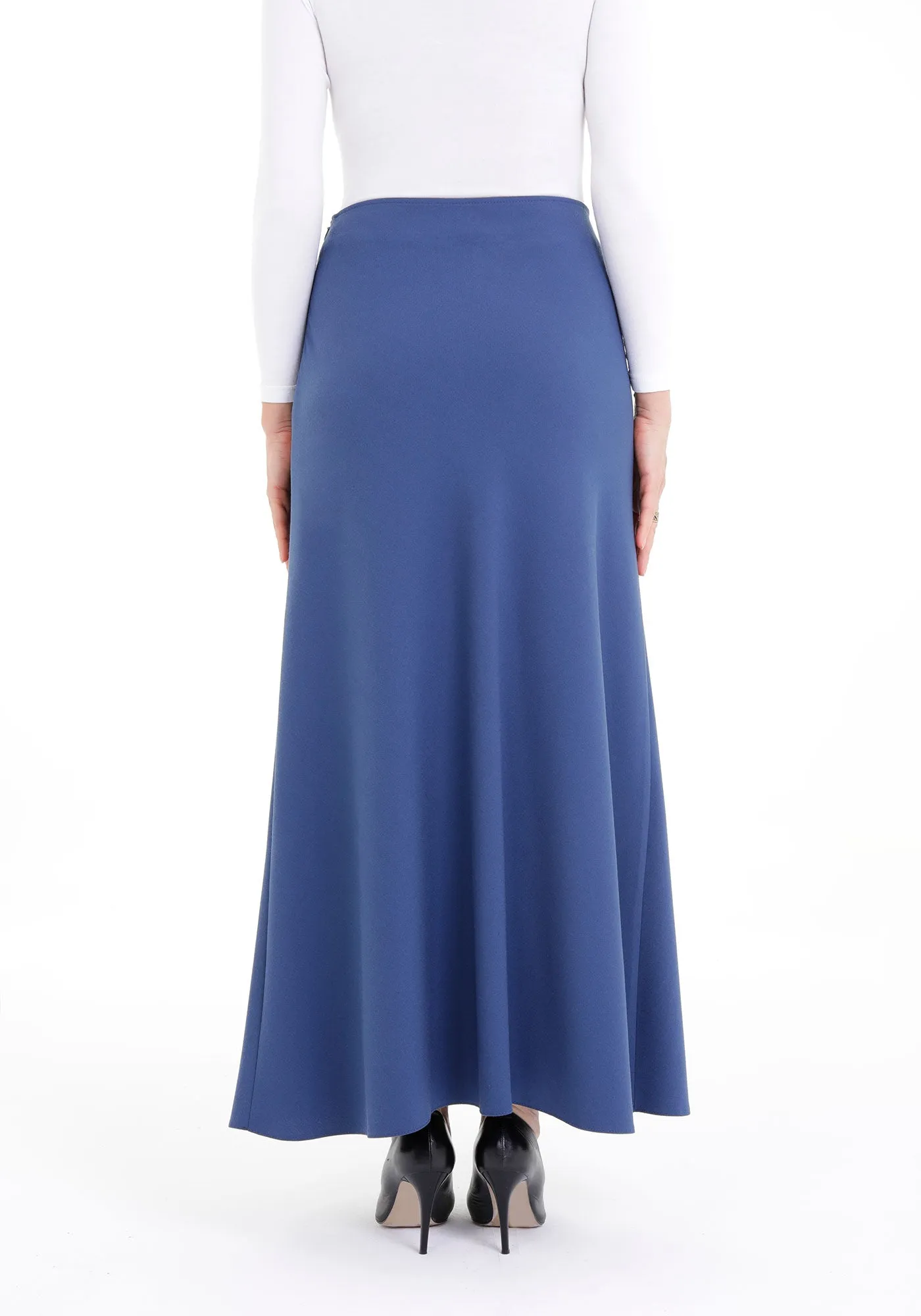 Indigo A-Line Style Comfy Maxi Dress Skirt