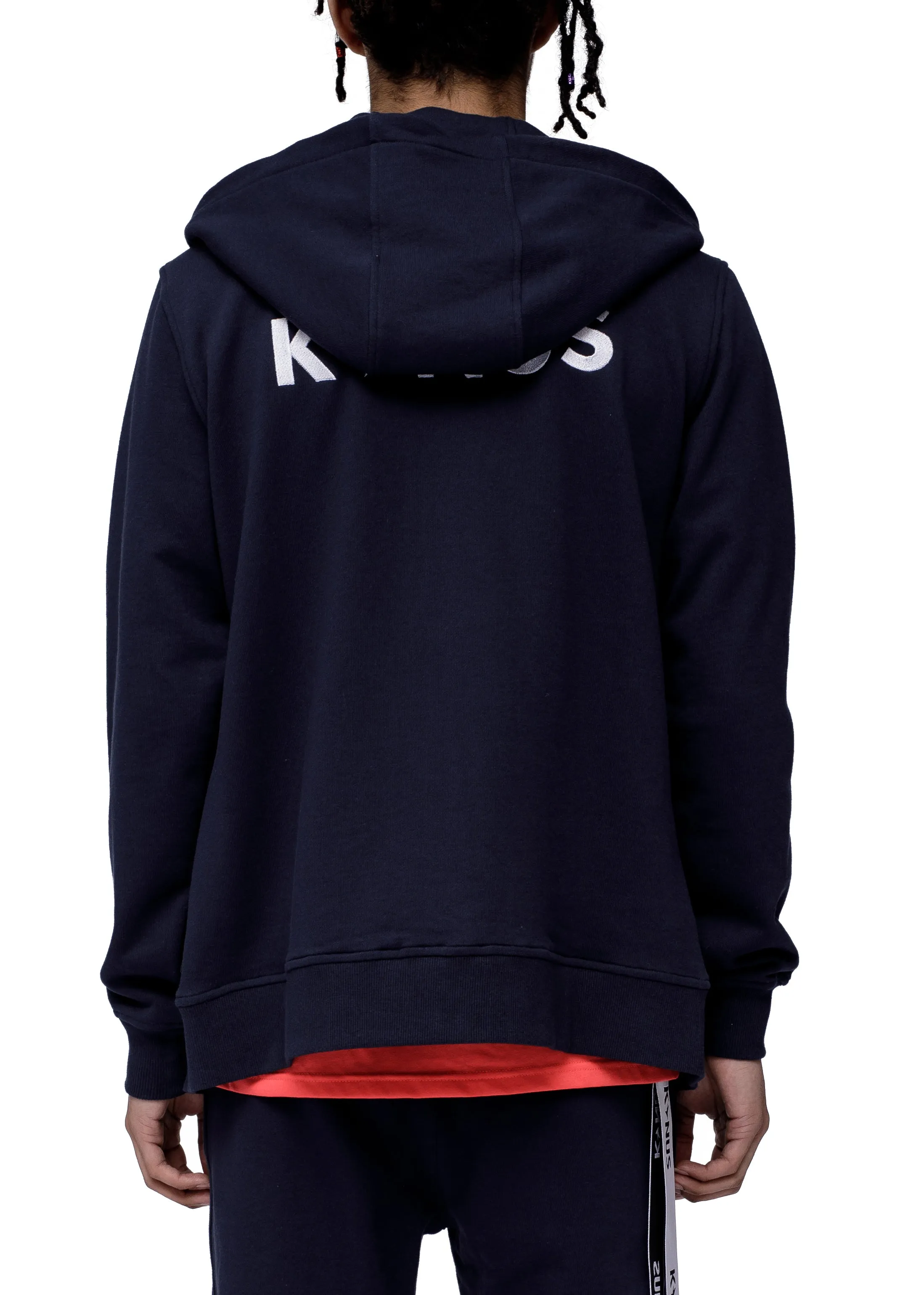 Konus Men's Pocket Zip up Hoodie in Navy