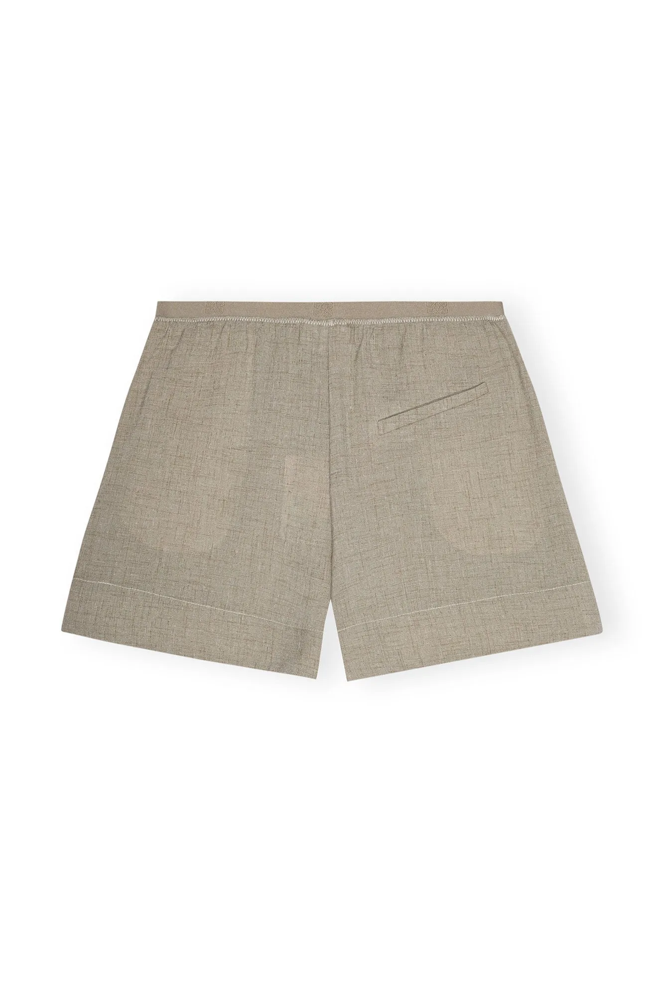 Light Melange Suiting Elasticated Shorts | Alfalfa