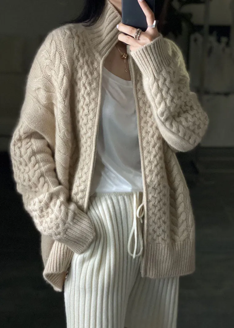 Magdalena - Kasjmier vest met hoge halslijn