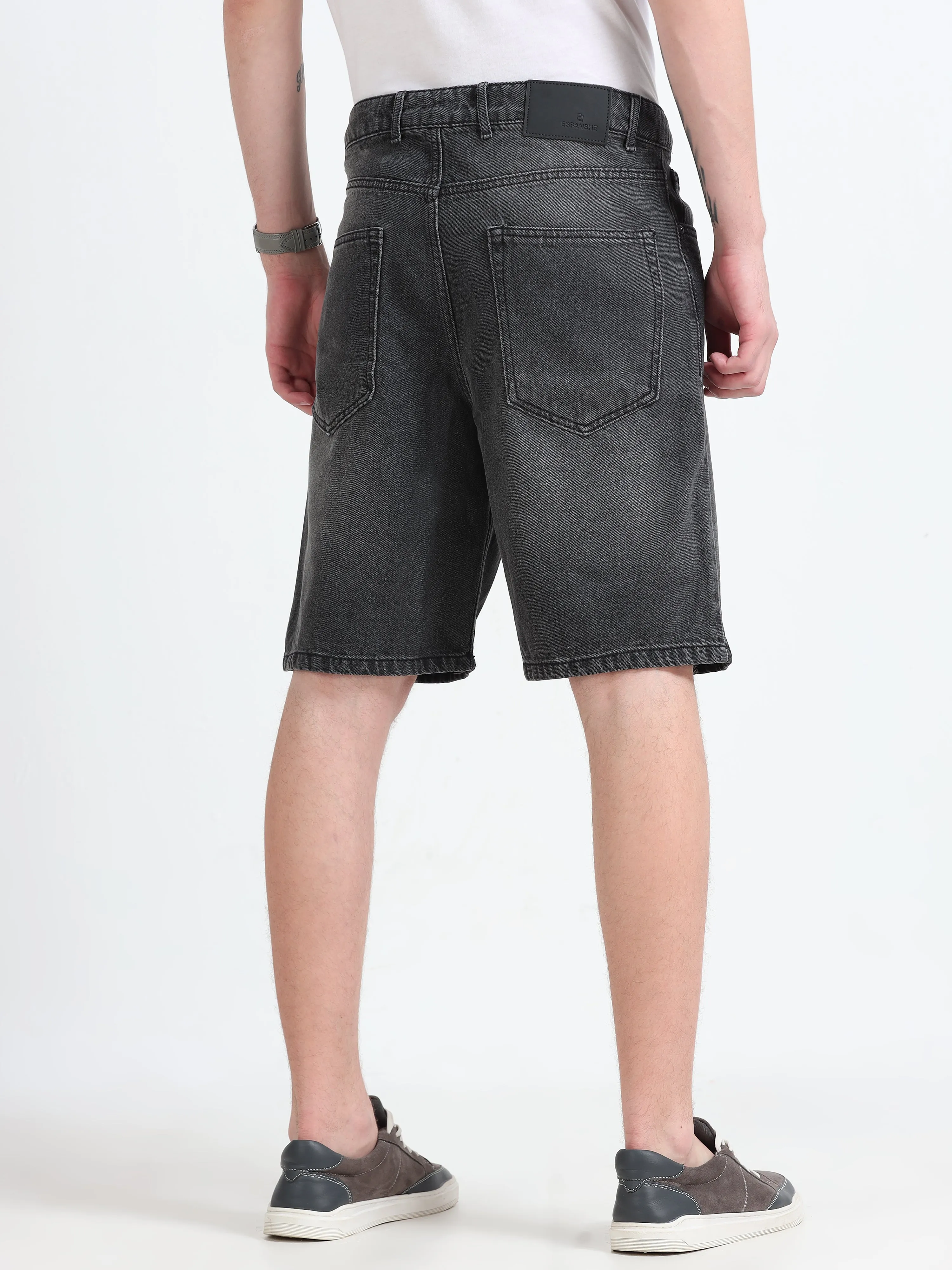 Marlowe - Relaxed Denim Shorts - Gray