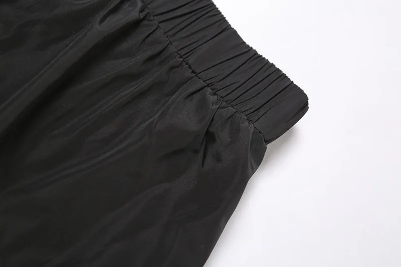MB FASHION BLACK T SHIRT AND SHORTS SET 3317R