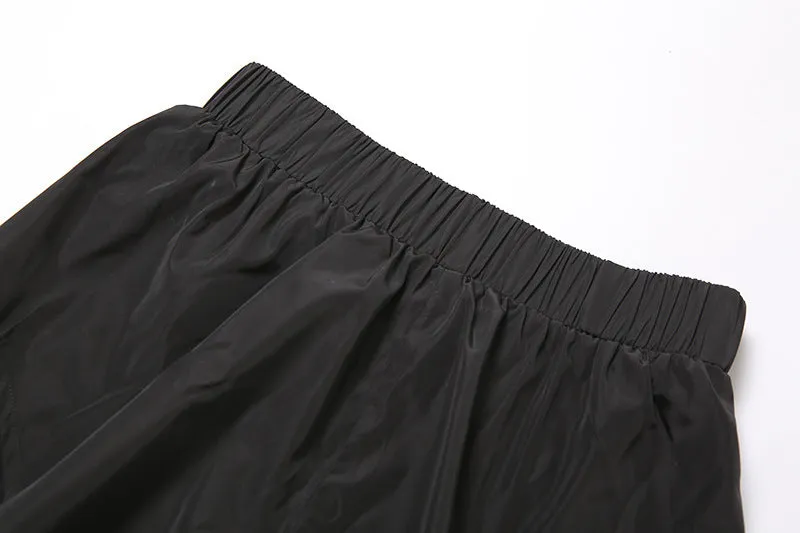 MB FASHION BLACK T SHIRT AND SHORTS SET 3317R