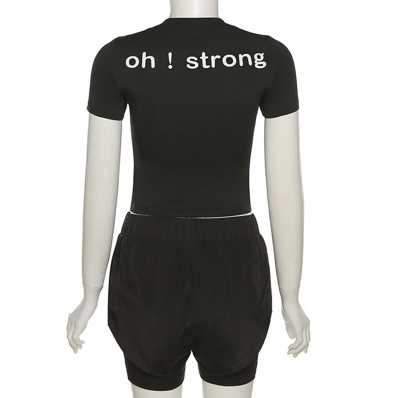 MB FASHION BLACK T SHIRT AND SHORTS SET 3317R