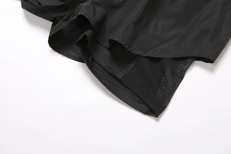 MB FASHION BLACK T SHIRT AND SHORTS SET 3317R