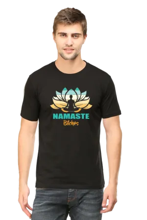 Men Half Sleeves Classic T-Shirt - Namaste-Bitches