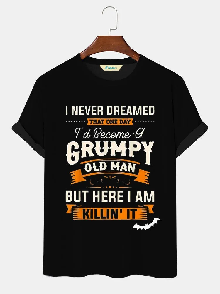 Men's Halloween Casual Crew Neck Short Sleeve T-Shirt