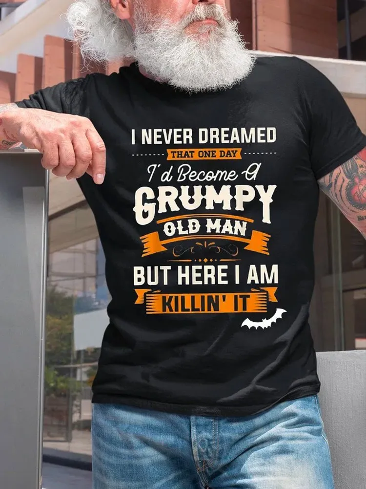 Men's Halloween Casual Crew Neck Short Sleeve T-Shirt