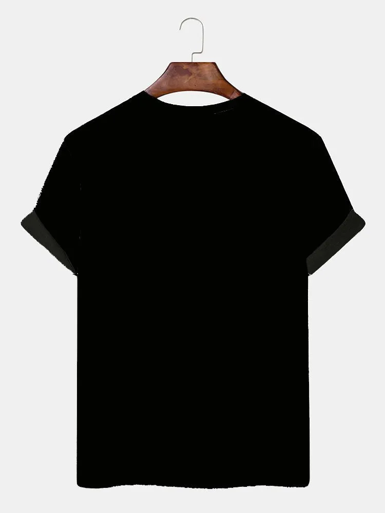 Men's Halloween Casual Crew Neck Short Sleeve T-Shirt