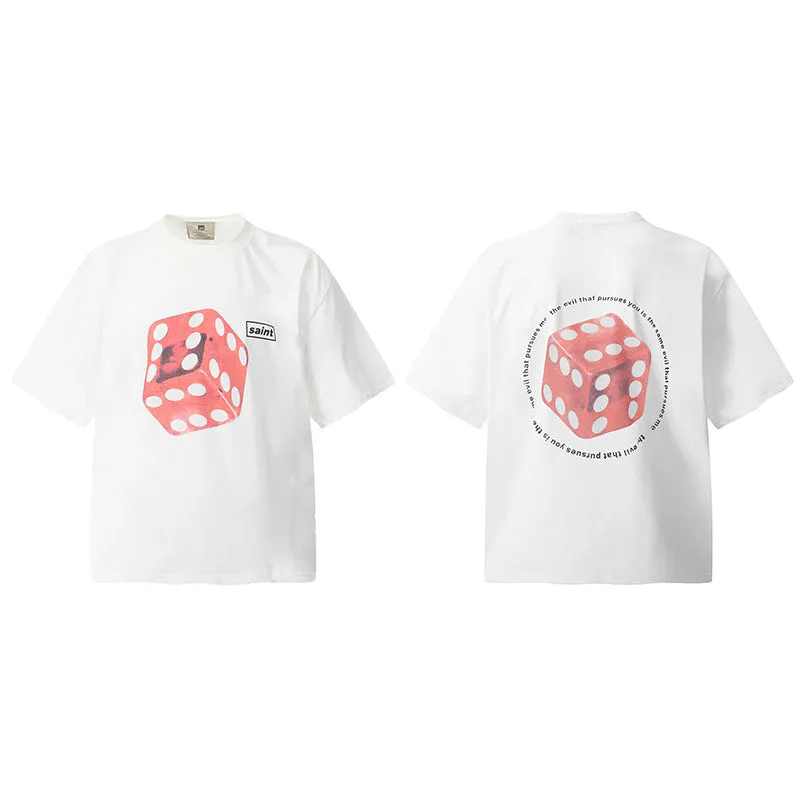 Mens Vintage T-Shirts "Saint Dice" T-Shirts