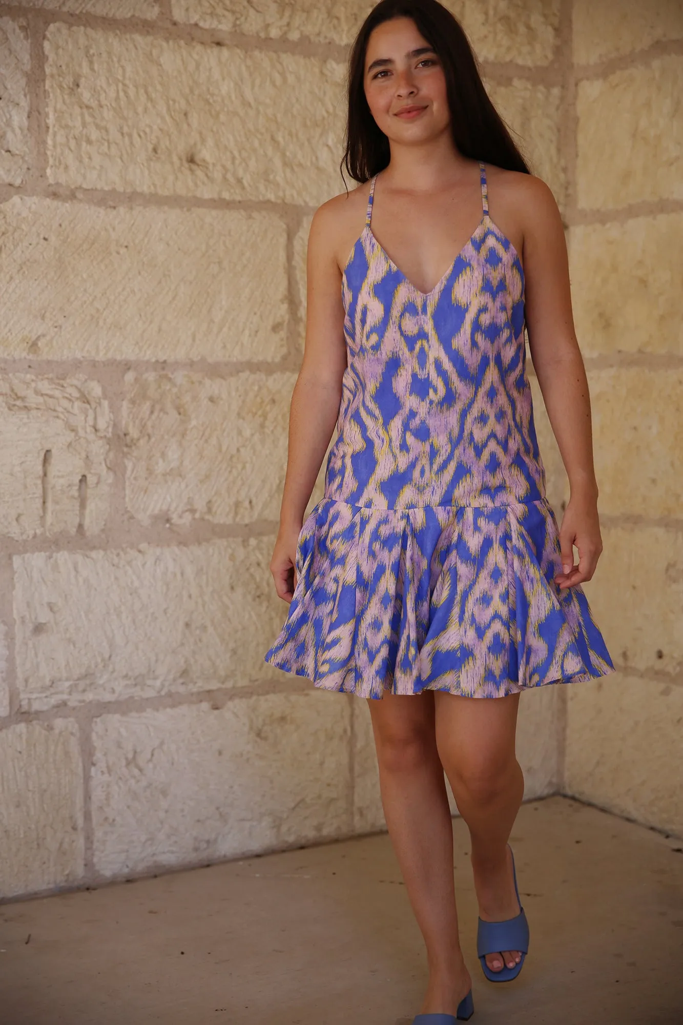 Moreno Jean Short Dress Ethnic Lavender