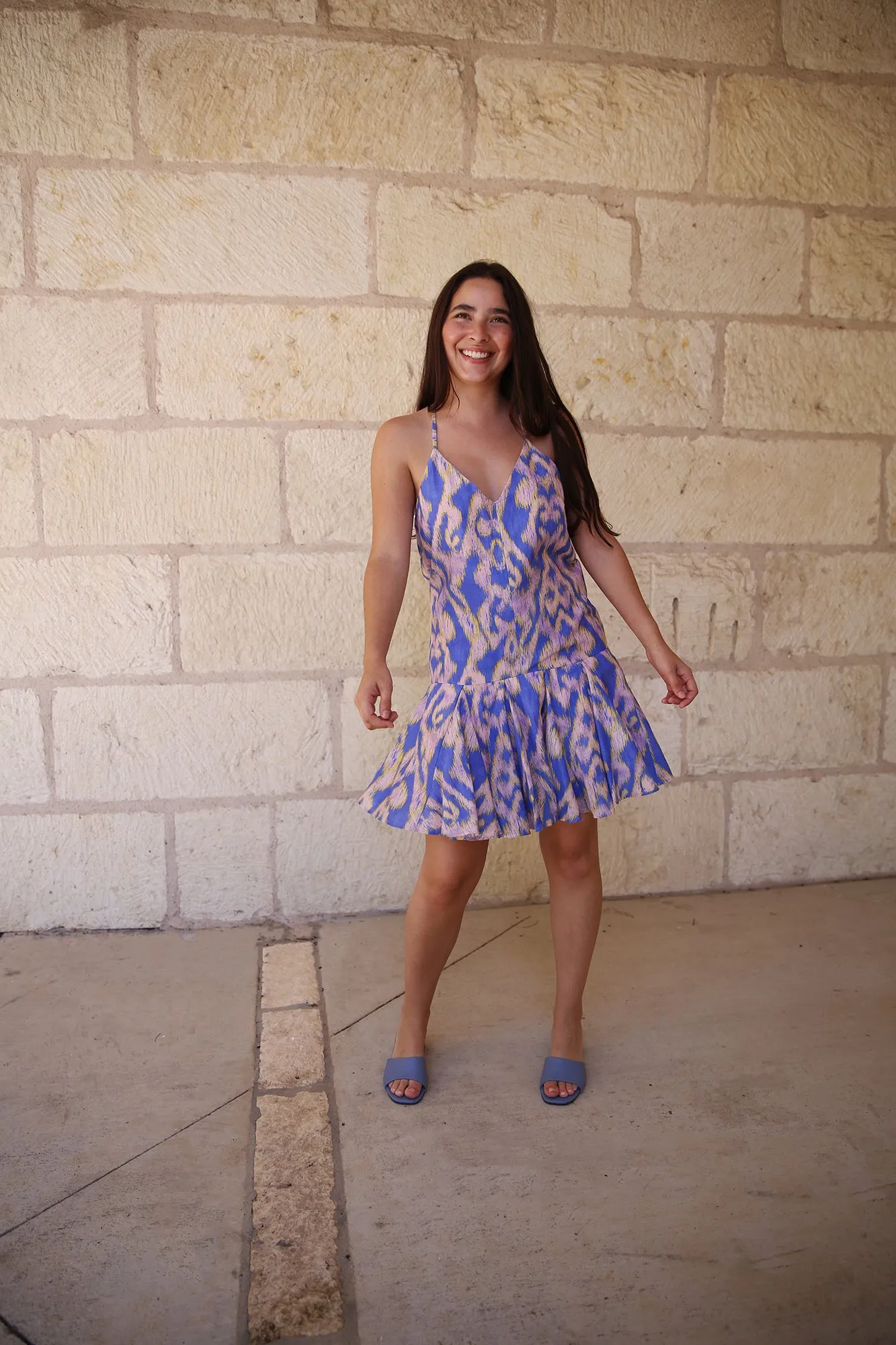 Moreno Jean Short Dress Ethnic Lavender