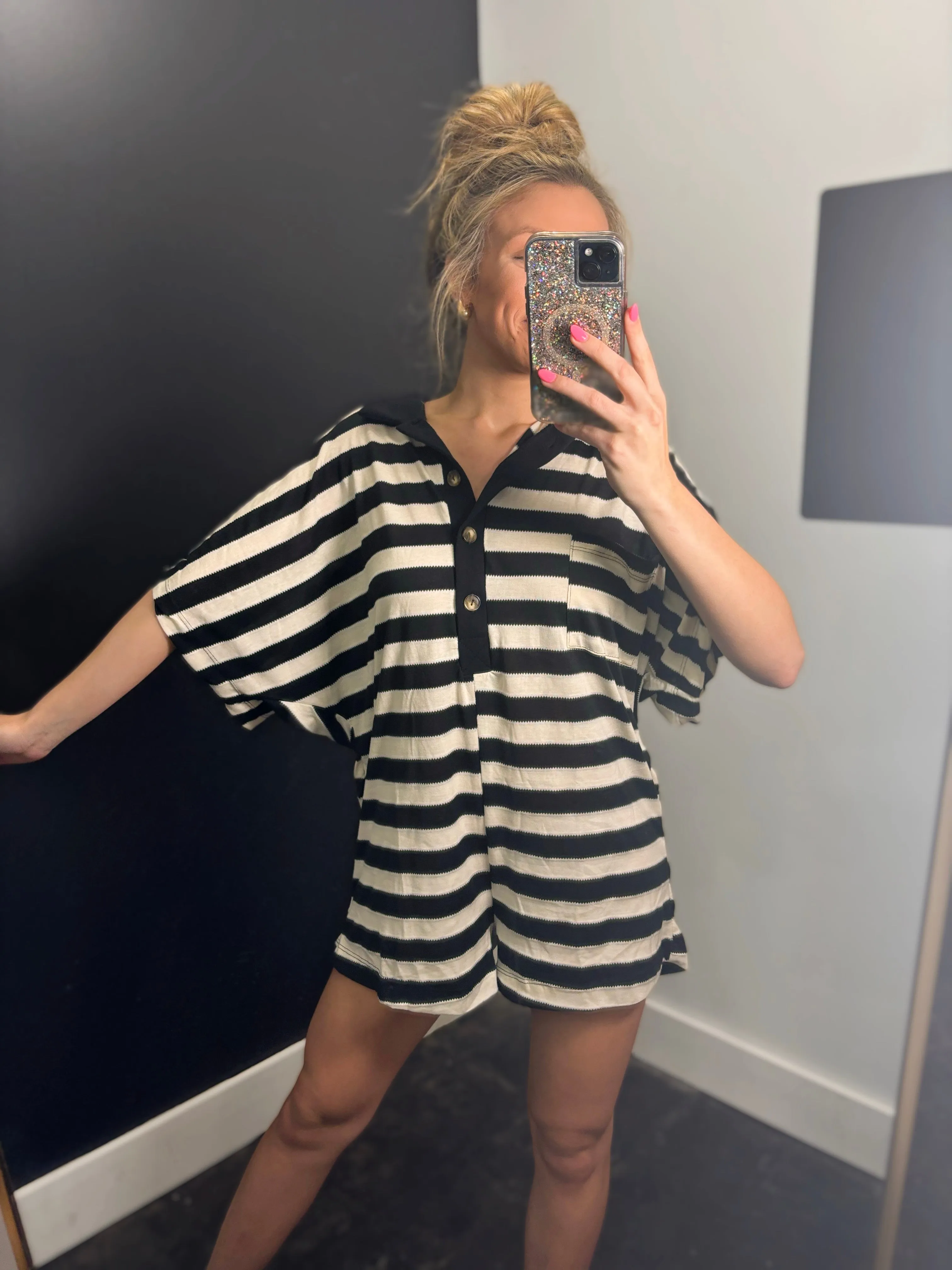 Ollie Oversized Stripe Romper (2 options)
