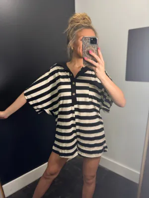 Ollie Oversized Stripe Romper (2 options)