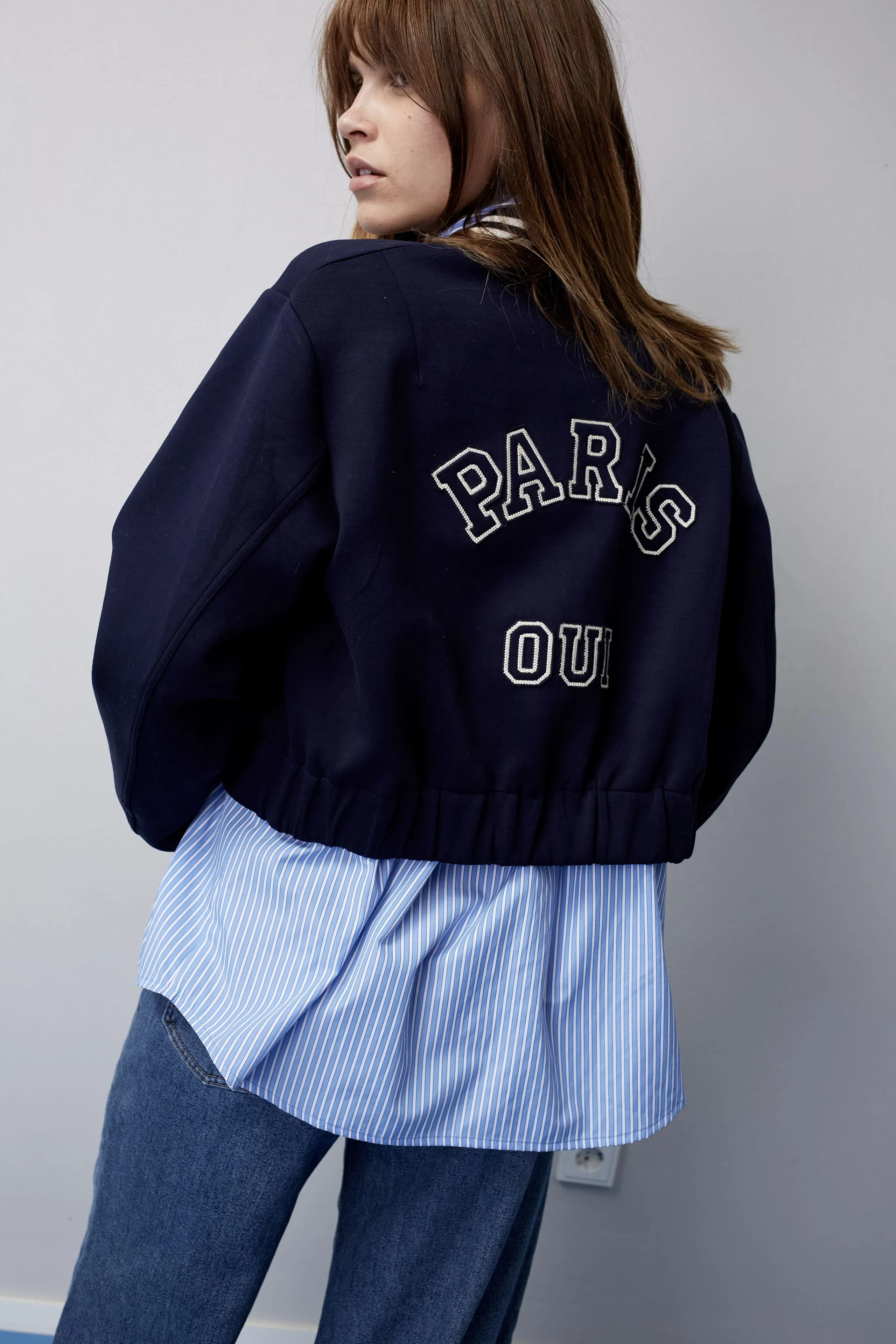 OUI NAVY JACKET 91792 125