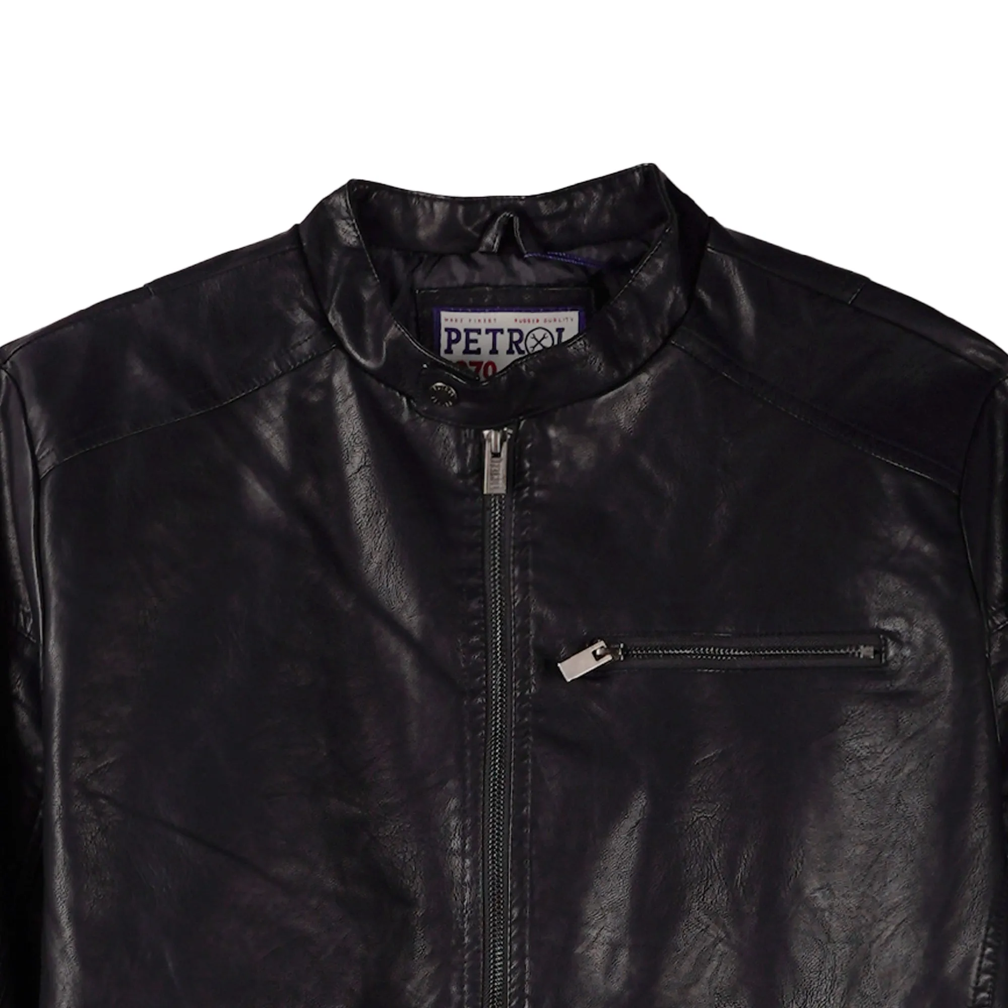 Petrol Basic Jacket for Men Regular Fitting Trendy fashion Casual Top Black Jacket for Men 137486 (Black)