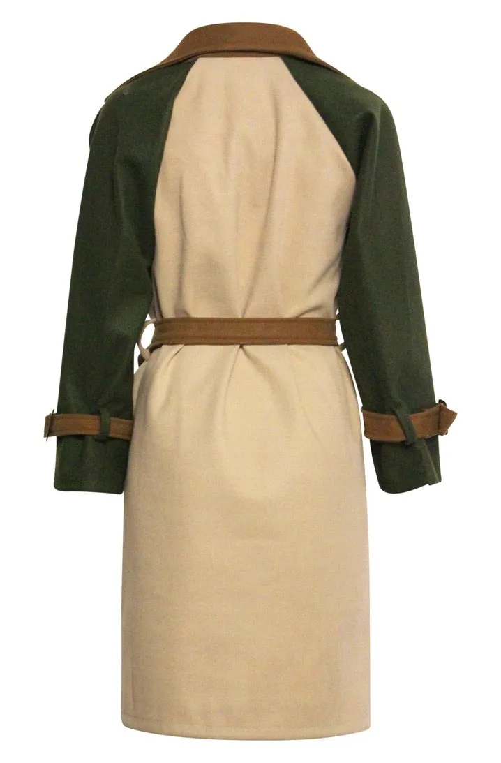 PHOENIX CONTRAST BELTED LONGLINE COAT