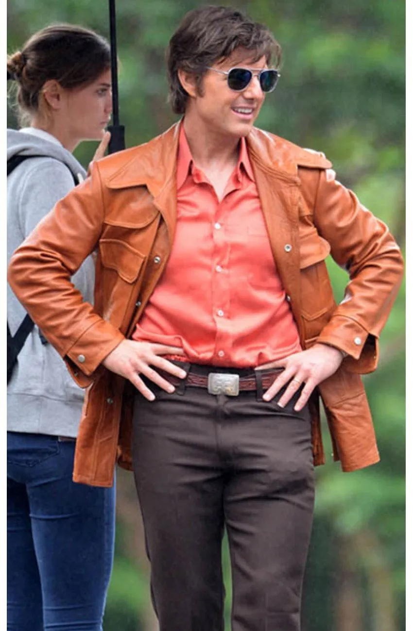 Premium Tom Cruise American Made Movie Leather Jacket by TJS