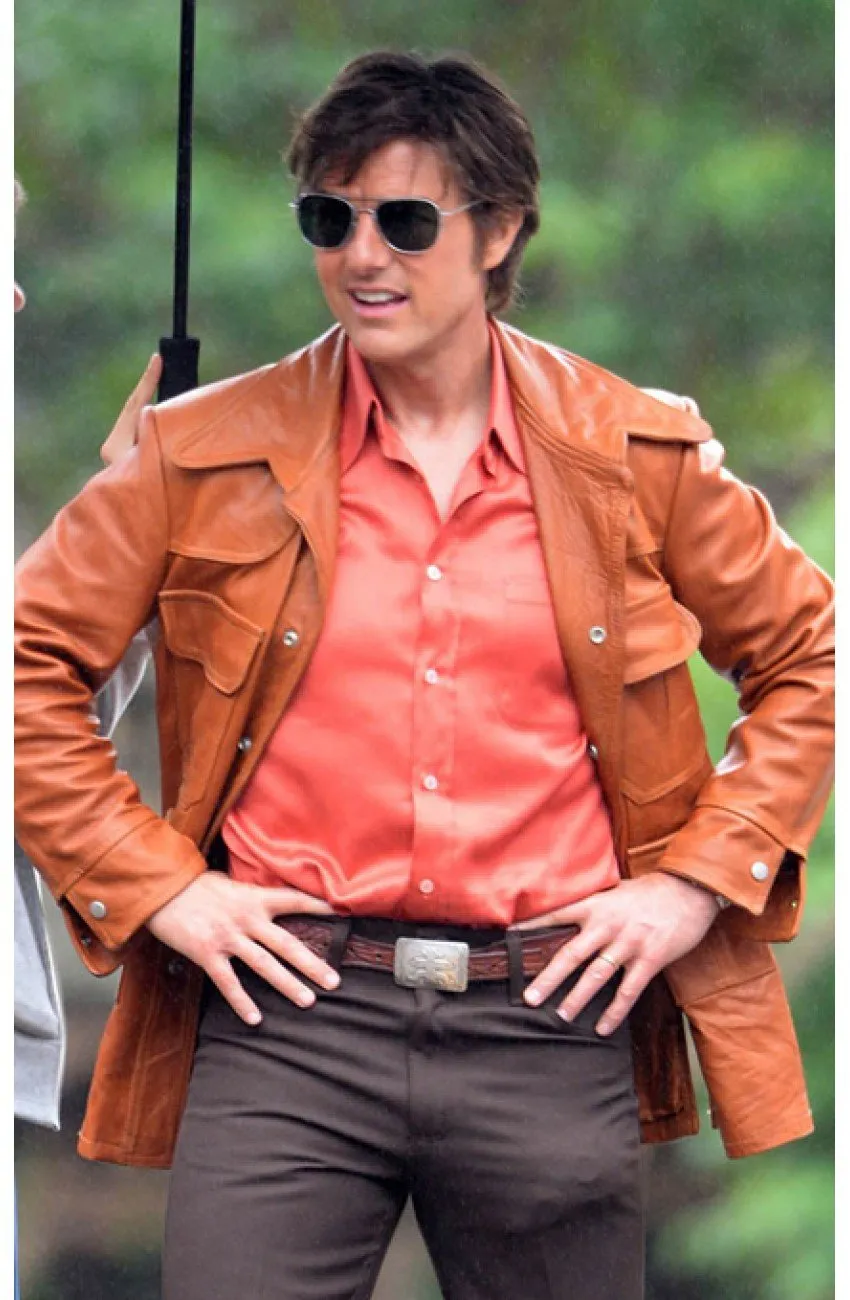 Premium Tom Cruise American Made Movie Leather Jacket by TJS