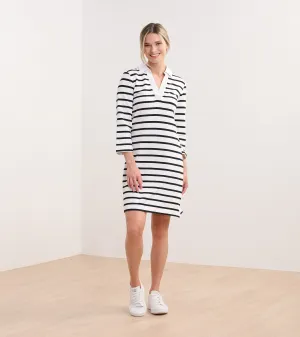 Taylor Dress - Black and White Stripes