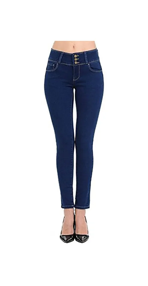 Wax Women's Push-Up 3 Button Skinny Jean w/ True Stretch