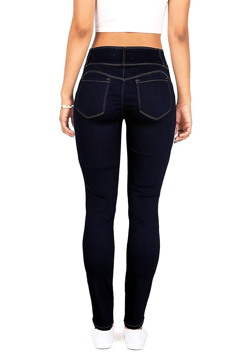 Wax Women's Push-Up 3 Button Skinny Jean w/ True Stretch
